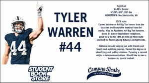 collectable football player cup Tyler Warren #44